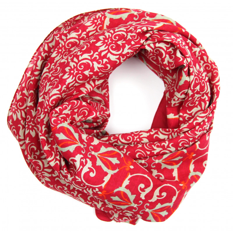 Carré Coton Palazzo Pitti Rouge Red