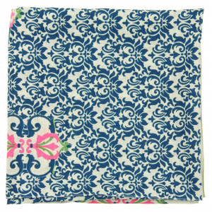 Carré Coton Palazzo Pitti Bleu Blue