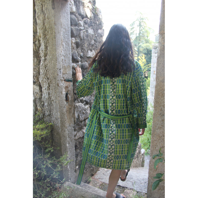 Long Kimono Cadencia Vert Green