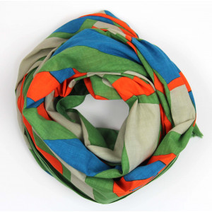 Foulard Coton Bio Cosmopolis Kaki