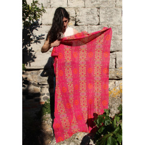 Foulard Coton Bio Ryoko Fuchsia