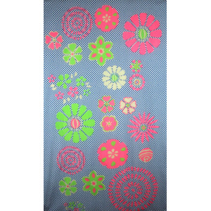 Foulard Coton Bio Ichimatsu Marine