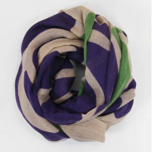 Wool Scarf Gardenia Prune Purple
