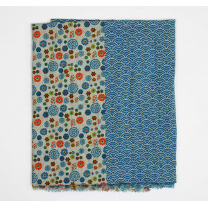 Foulard Coton Bio Kohana Bleu Blue