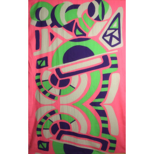 Foulard Coton Bio Cosmopolis Rose Pink