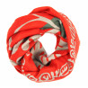 Wool Square Monstera Orange