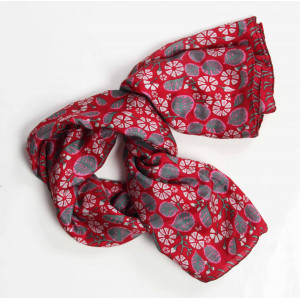 Carre Soie Bahia Full Rouge Red