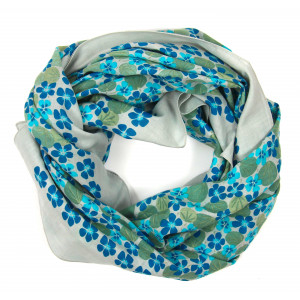 Carré Coton Ondine Bleu Blue