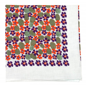 Carré Coton Ondine Prune Plum