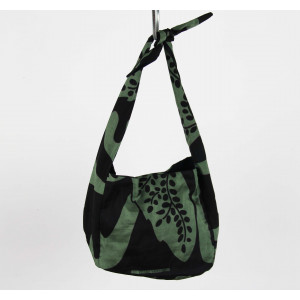 Upcycling Silk Bag Bobby Peace and Love Kaki