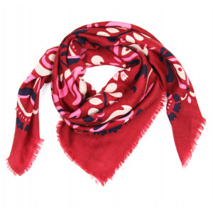 Wool Square Tatiana Rouge