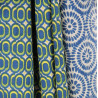 Foulard Coton Bio Pivoine Marine Navy