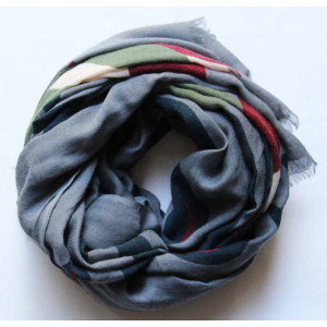 XL Wool Scarf Hortense Gris Grey