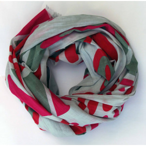 Foulard Coton Bio Shangha (Panafrica) Fuchsia
