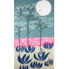 Foulard Coton Bio Cap Breton Bleu Blue