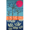 Foulard Coton Bio Cap Breton marine Navy