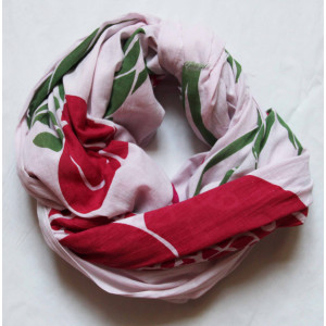 Foulard Coton Bio Poppy Rouge Red