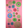 Foulard Coton Bio Ichimatsu Rose