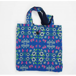 Cabas en coton upcycling So British Bleu Blue