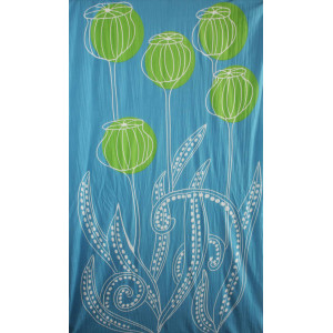 Foulard Coton Bio Mekong Bleu Blue