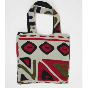 Cabas en coton upcycling Shangha Bordeaux