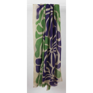 XL Wool Scarf Sulipa Purple Prune
