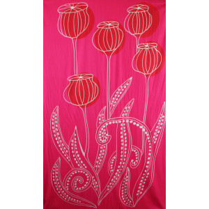 Foulard Coton Bio Mekong Fuchsia