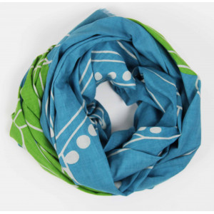 Foulard Coton Bio Mekong Bleu Blue