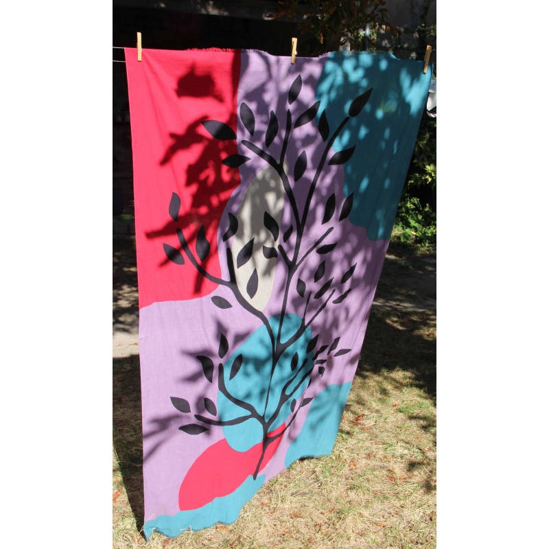 Foulard Coton Bio Sycomore Rouge Red