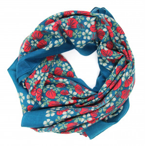 Carré Coton Ondine Brique