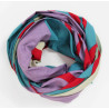Foulard Coton Bio Sycomore Gris Grey