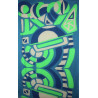 Organic cotton scarf Cosmopolis Green