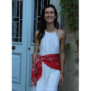 Carré Soie Ayaka Rouge