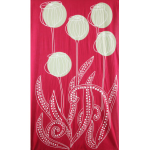 Foulard Coton Bio Mekong Bordeaux