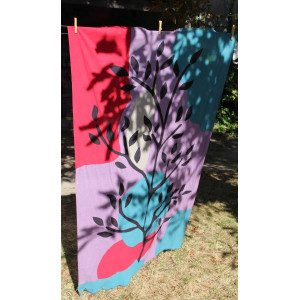 Foulard Coton Bio Sycomore Rouge Red