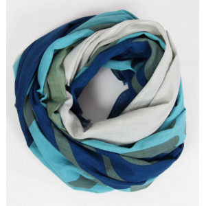 Foulard Coton Bio Sycomore Bleu Blue