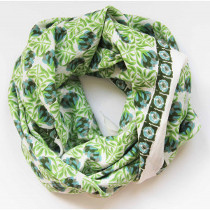 Carre Coton Bio Heidi vert