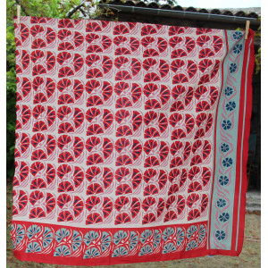 Carre Coton Bio Diego Rouge