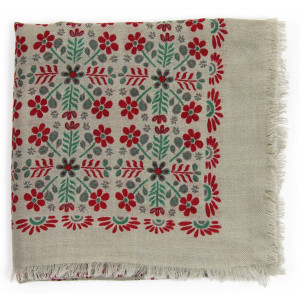 Wool Square Agata Rouge Red