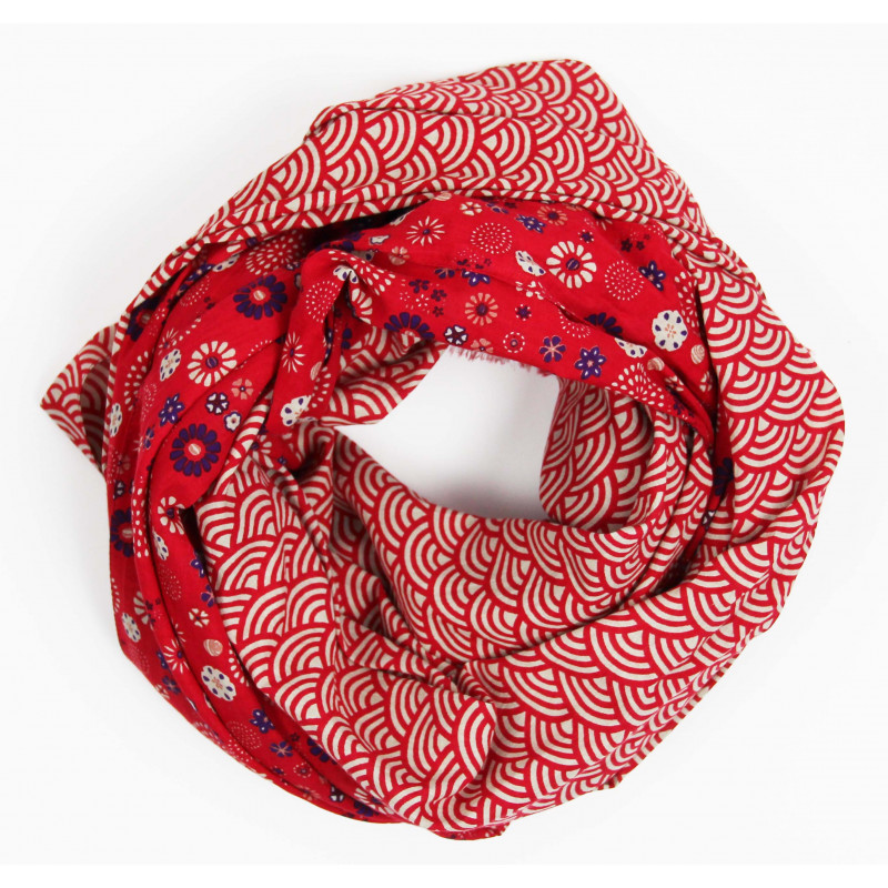 Foulard Coton Bio Kohana Rouge Red