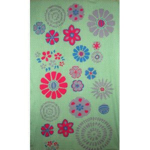 Foulard Coton Bio Ichimatsu Vert Green