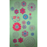 Foulard Coton Bio Ichimatsu Vert Green