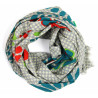 Foulard Coton Bio Ichimatsu Gris Grey