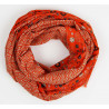 Foulard Coton Bio Kohana Fuchsia Orange