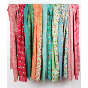 Foulard Coton Bio Kohana Fuchsia Orange