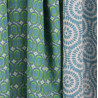 Foulard Coton Bio Pivoine Turquoise