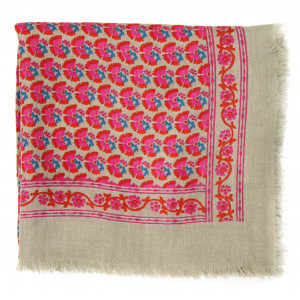 Wool Square Valentine Rose Pink
