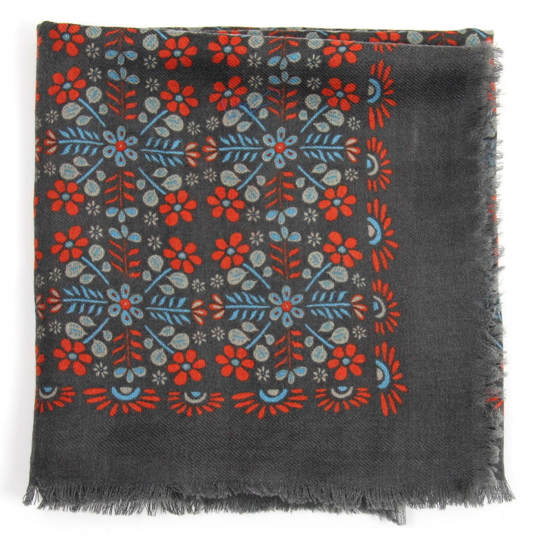 Wool Square Agata Marron Brown