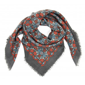 Wool Square Agata Marron Brown
