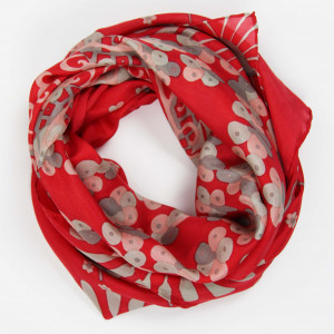 Carré Soie Ayaka Rouge Red
